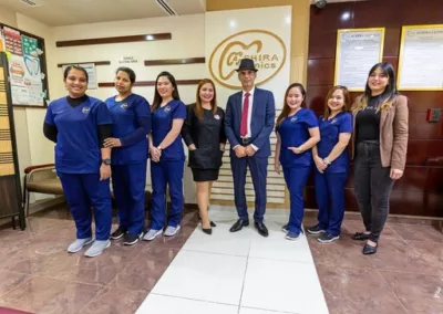 Dr Hasan Achira with some of Achira clinic team